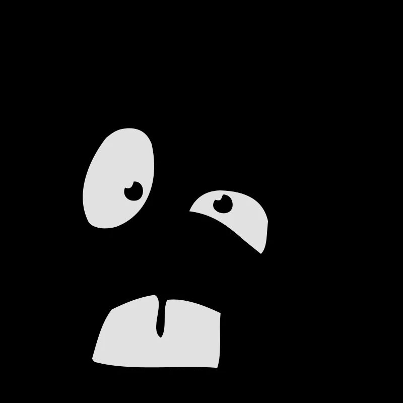 Lächelndes Comic Gesicht mit großen Hasenzähnen