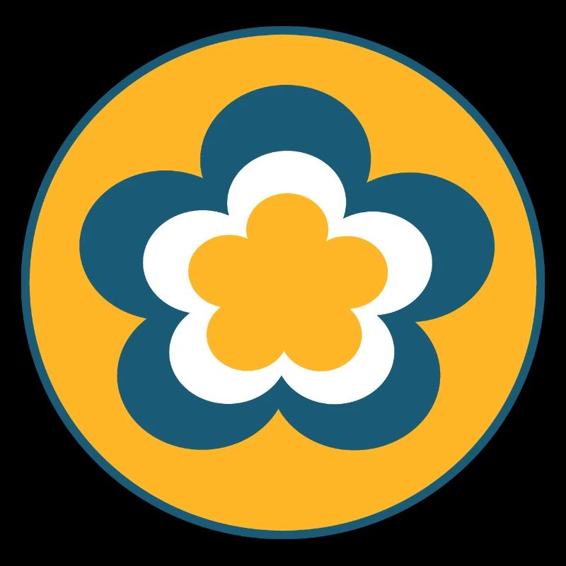 70er Jahre Blume Muster