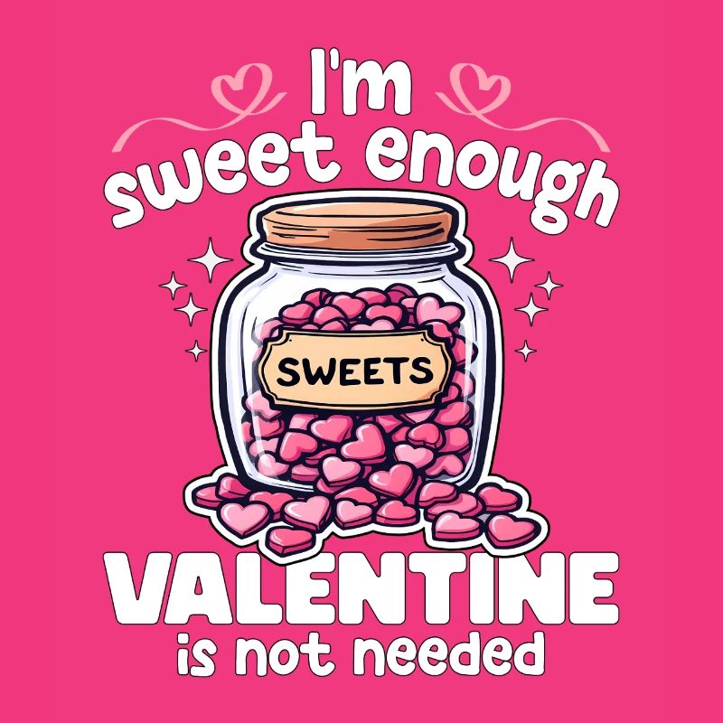ICH BIN SÜSS GENUG, VALENTINSTAG WIRD NICHT GEBRAUCHT - GESCHENK