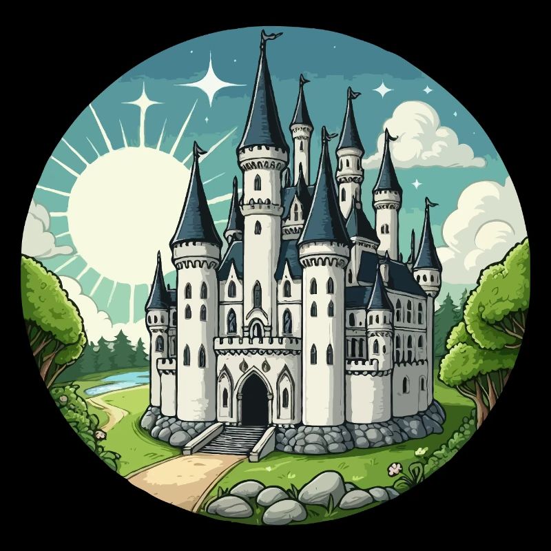 Fairytale castle white