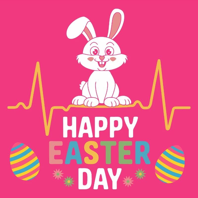Happy Easter Day Bunny Easter Eggs