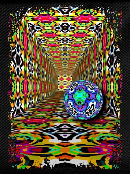 psychedelic kaleidoscope ball