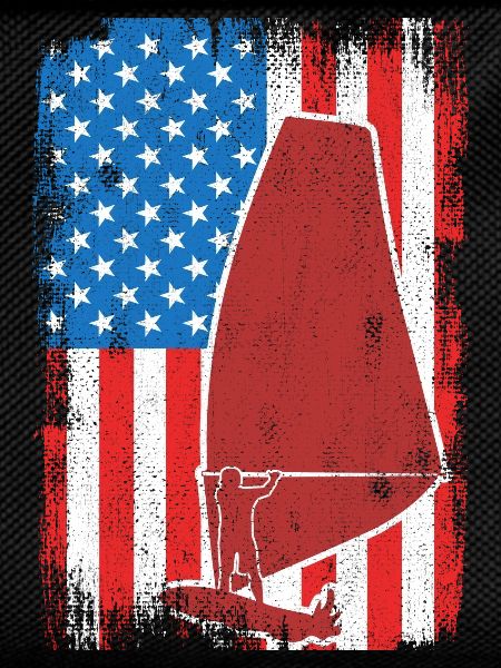 USA Patriotic Windsurfer