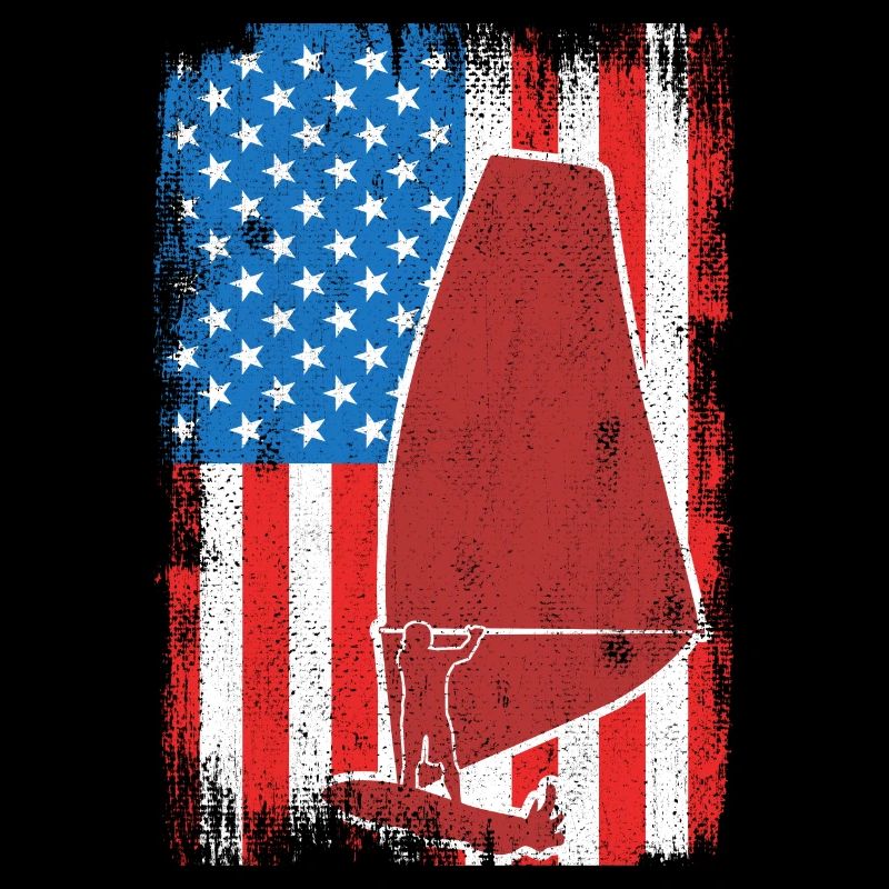USA Patriotic Windsurfer