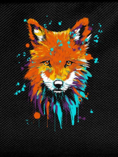 Fox Oil Paint Screen Print