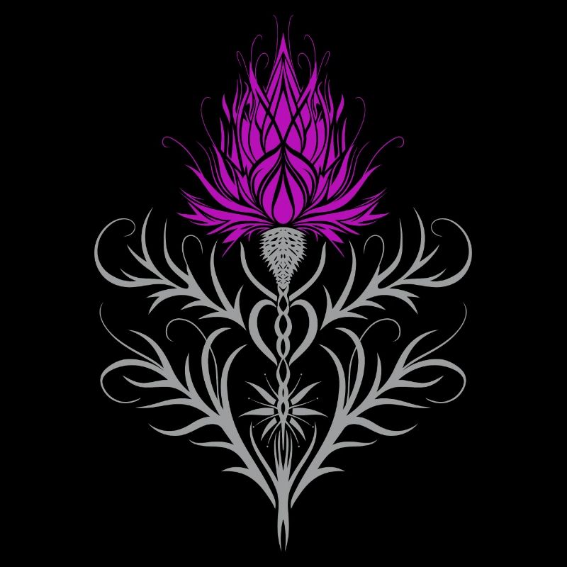 Distel Tattoo Scottish Thistle Botanical Art