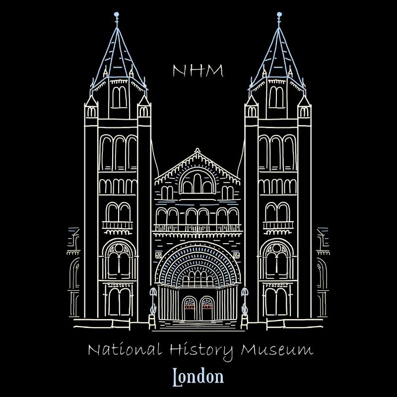 London, Naturkundemuseum NHM, Zeichnung, UK