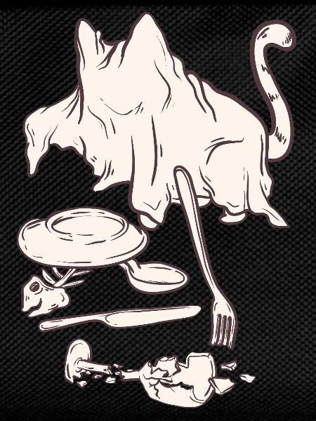 crime scene - halloween cat