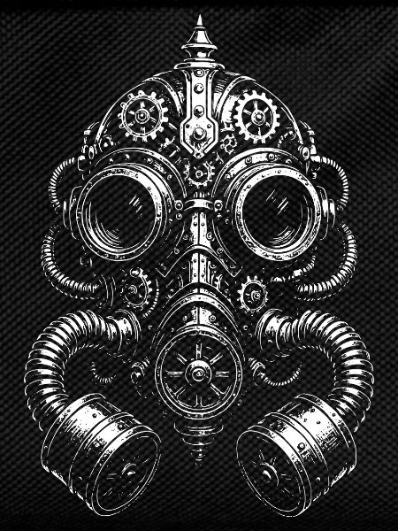 Steampunk-Gasmasken-Glyphe