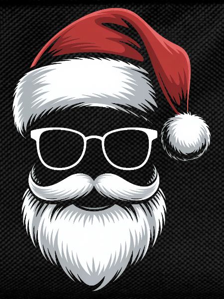 Santa Gläser mit Bart & Mütze