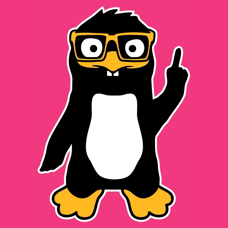 Pinguin Nerd Brille Zeigefinger Selbstgefällig Lus