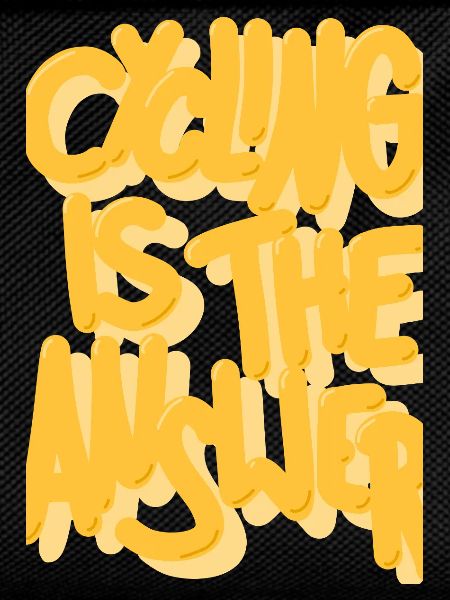 Cycling is the answer yellow