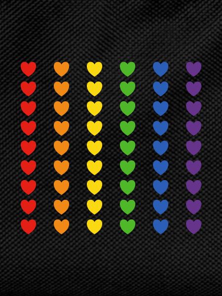 Rainbow Flag Hearts