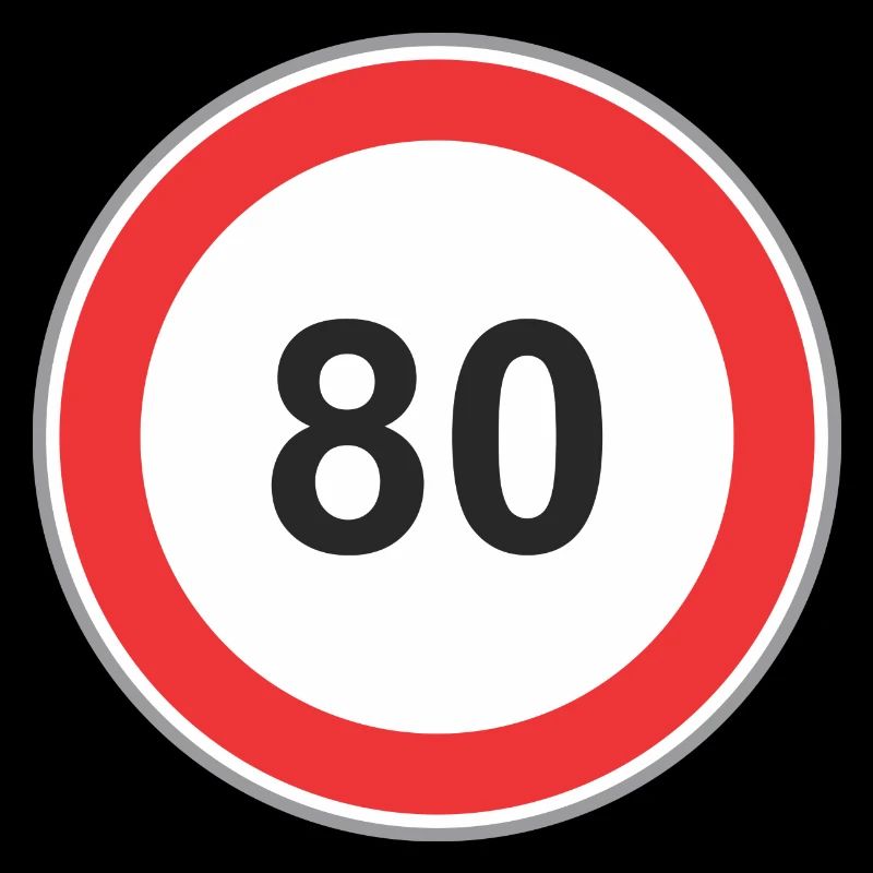 Panneau routier 80