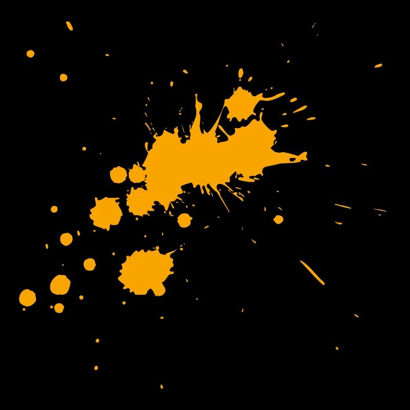 orangefarbener Klecks