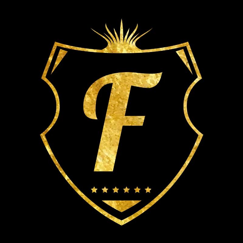 F buchstabe gold