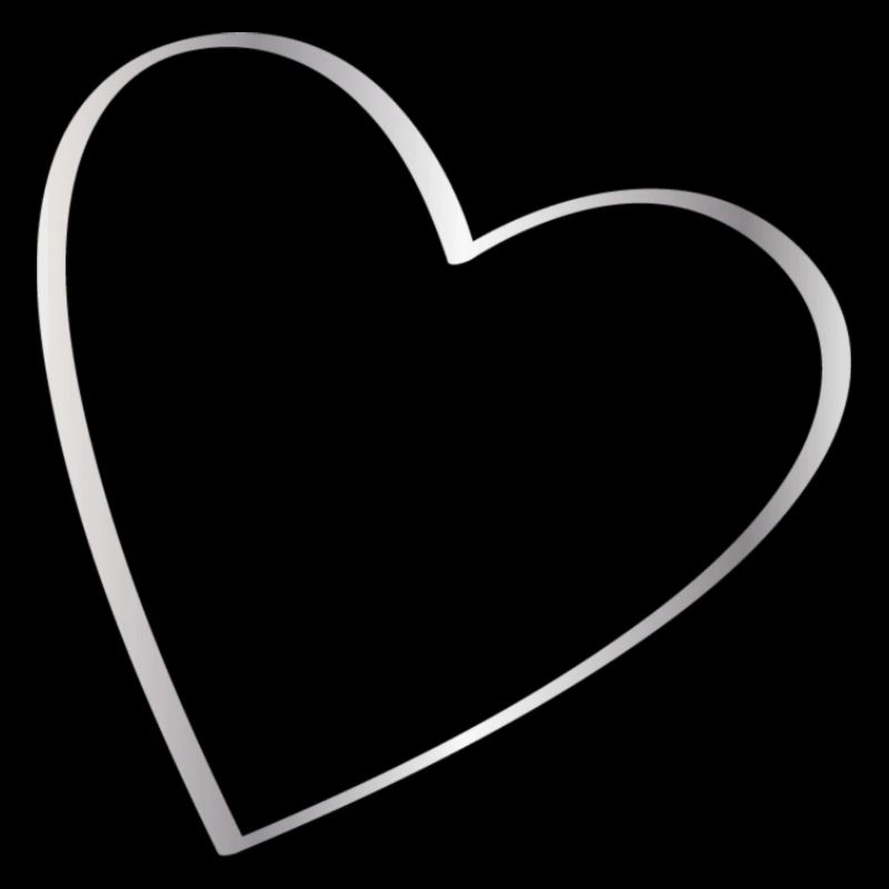 Heart contour silver