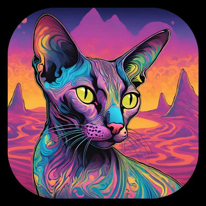 Psychedelische Katze