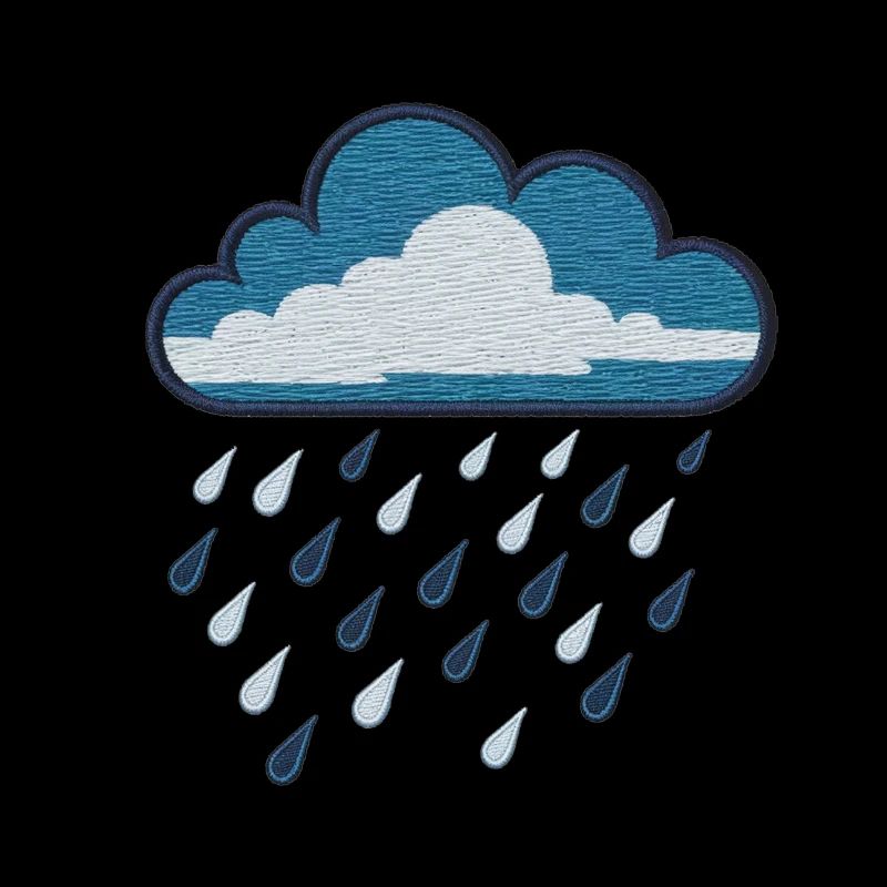 Gestickte Regenwolke