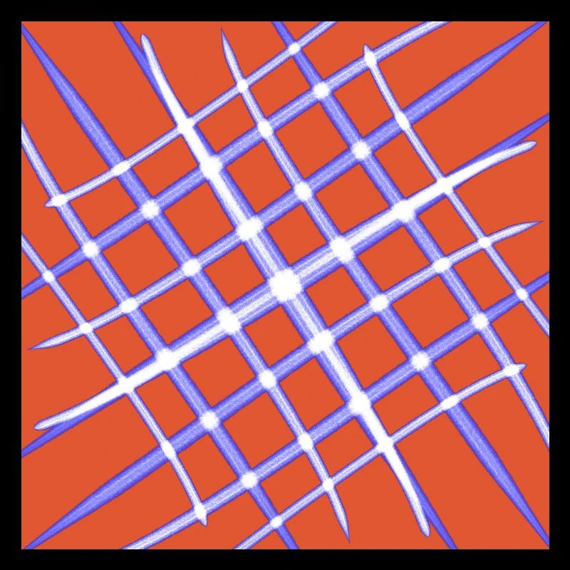 Grid pattern in white and blue