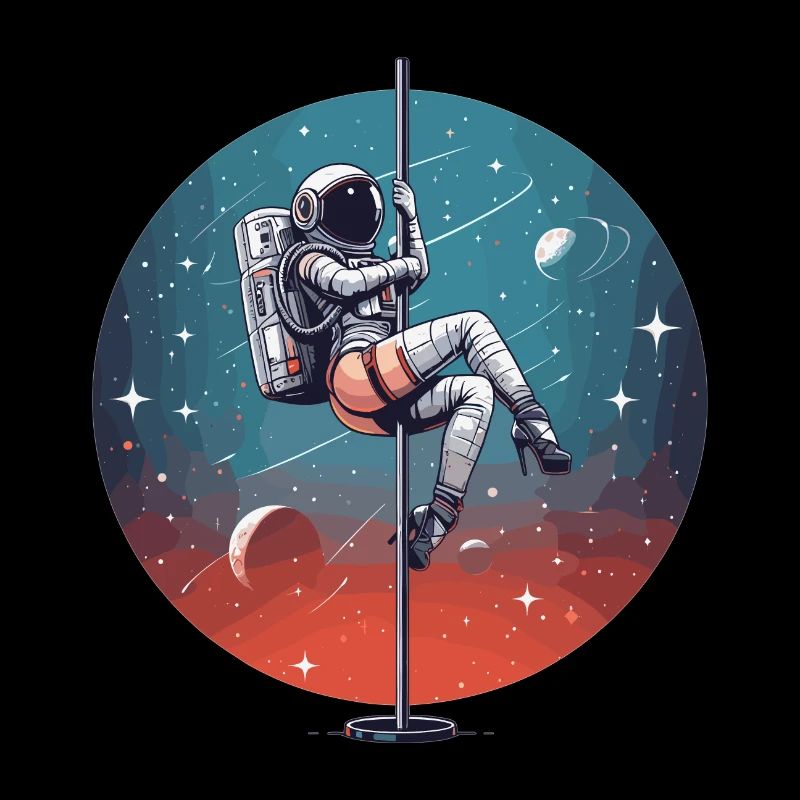 Pole Dance Astronautin Poledance Geschenk
