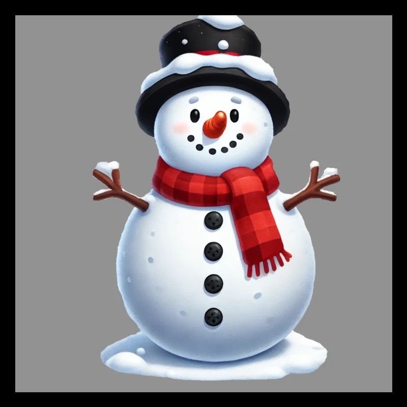 Cheerful snowman