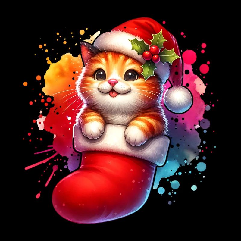 Chat mignon Noël