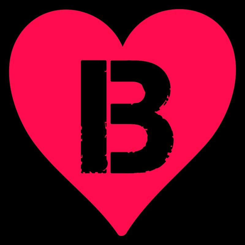 Heart Letter B