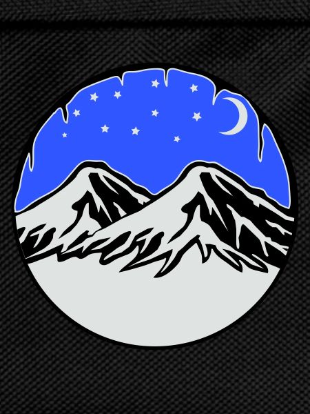 Starry sky mountains