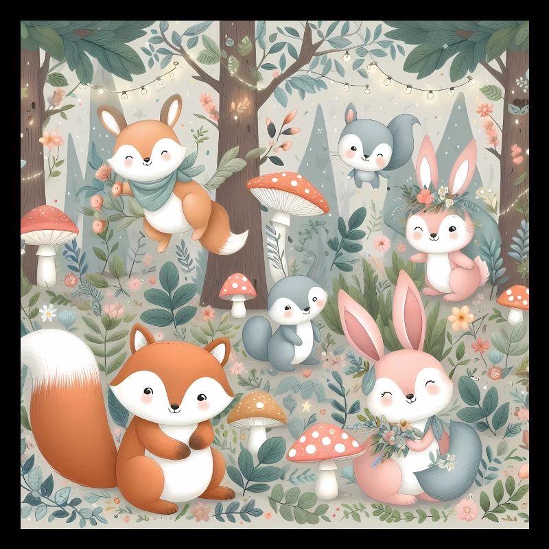 Whimsical Forest Friends: A Magical Gathering