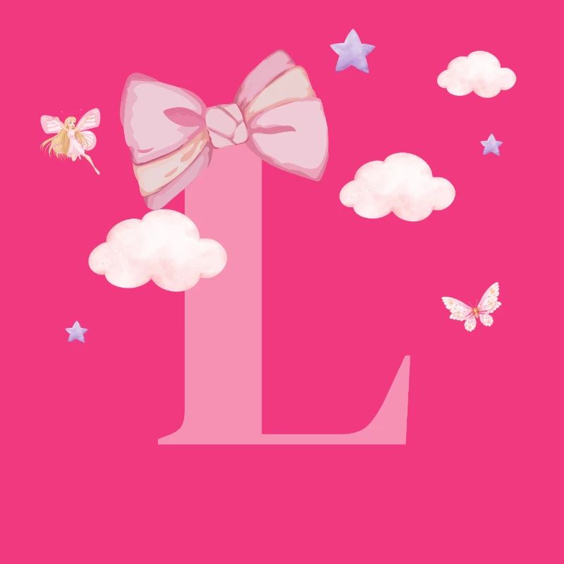 Letter l Pink Clouds