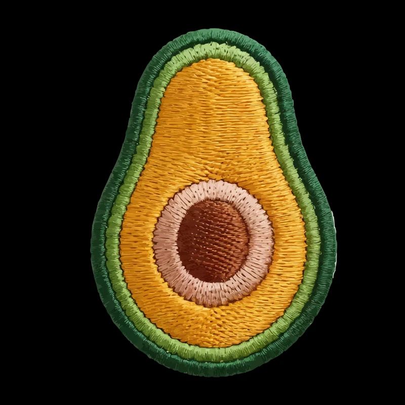 Embroidered avocado