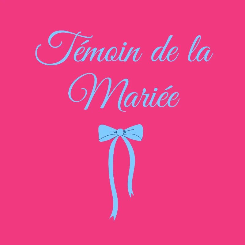 Témoin de la mariée noeud bleu