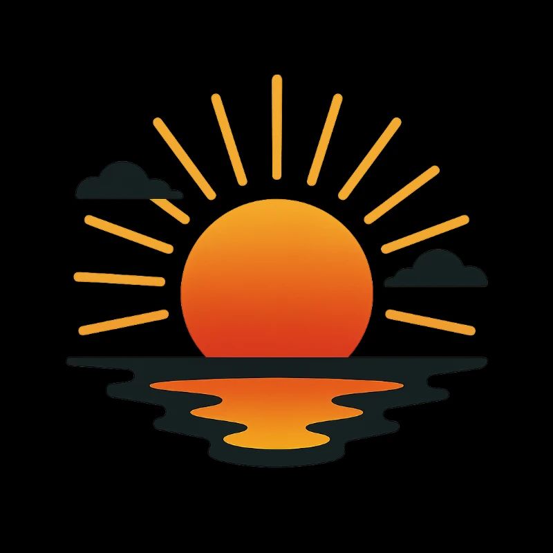 image soleil couchant