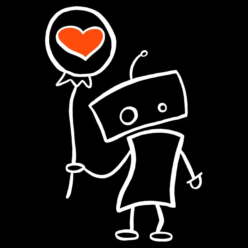 Verliebter Roboter mit Herz