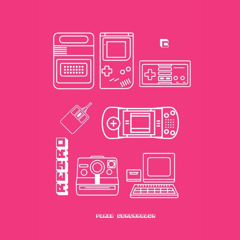 retro game blueprint nerd pc game 8bit console lol