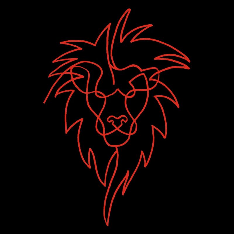 Esquisse du lion rouge
