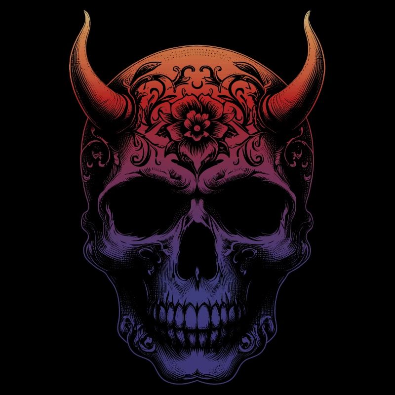 Skull with horns