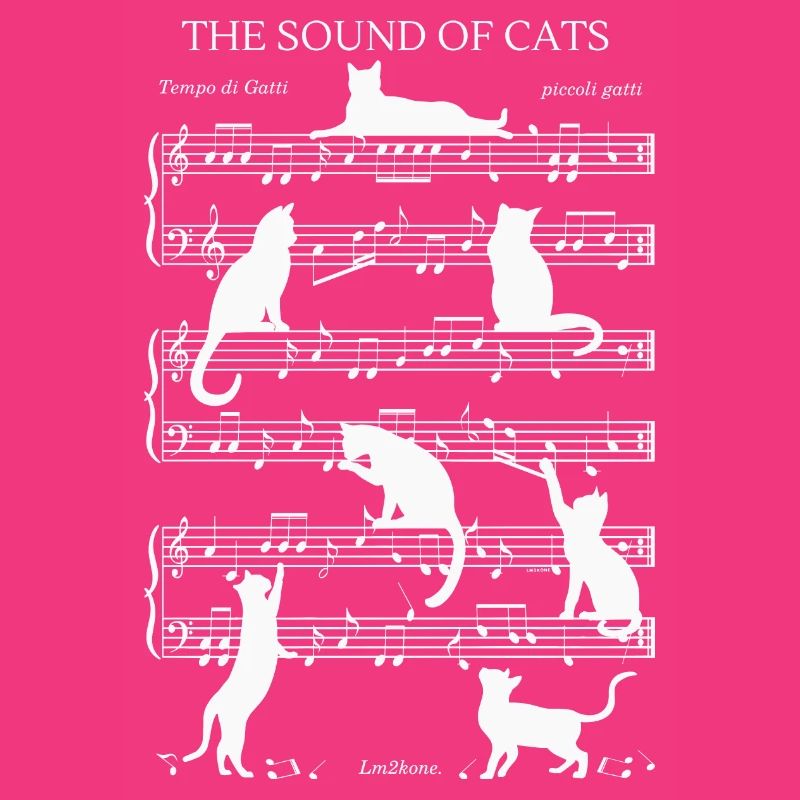 Cats Musical Notes - White Theme