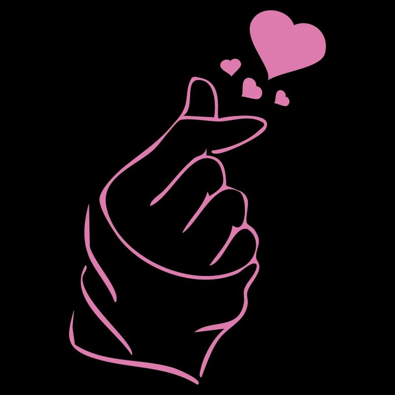 Finger heart k-pop K-drama 2 couleurs custom