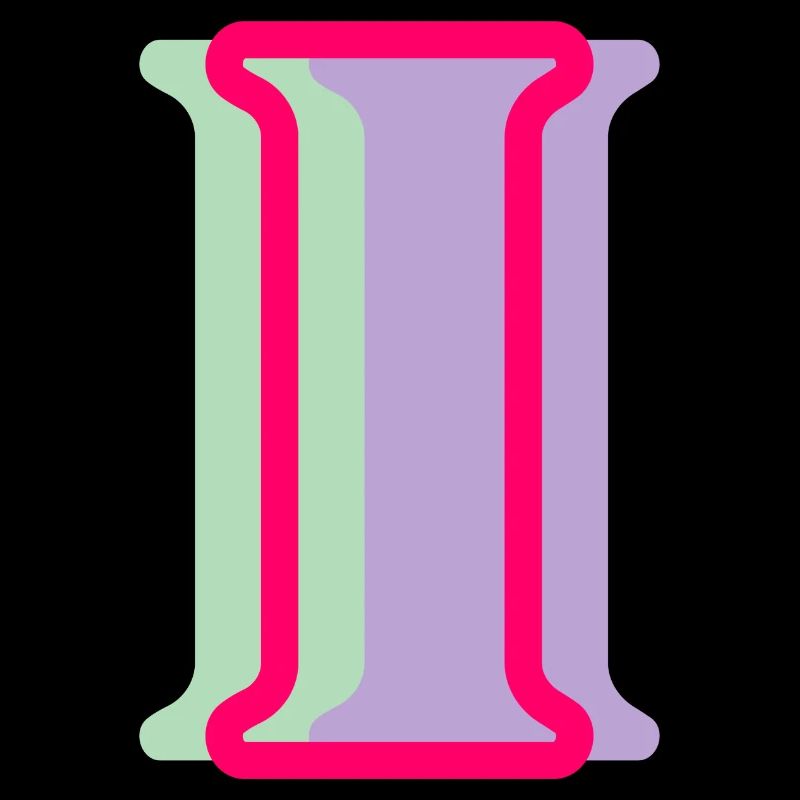 Mehrfarbiger Buchstabe i