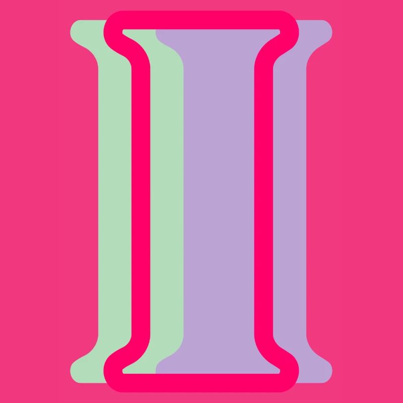 Mehrfarbiger Buchstabe i