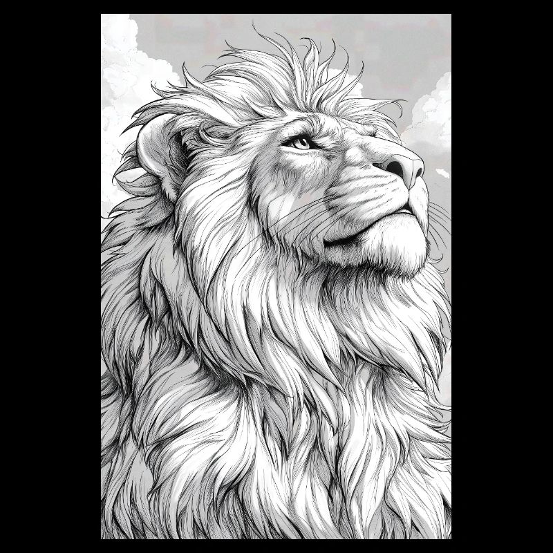 Illustration eines Löwen