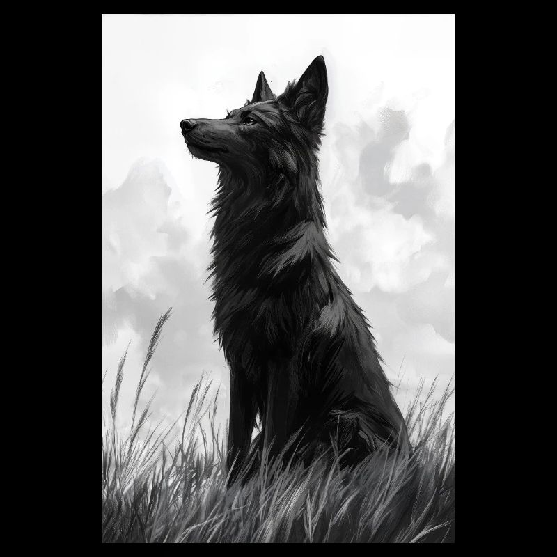 Illustration eines Wolfes