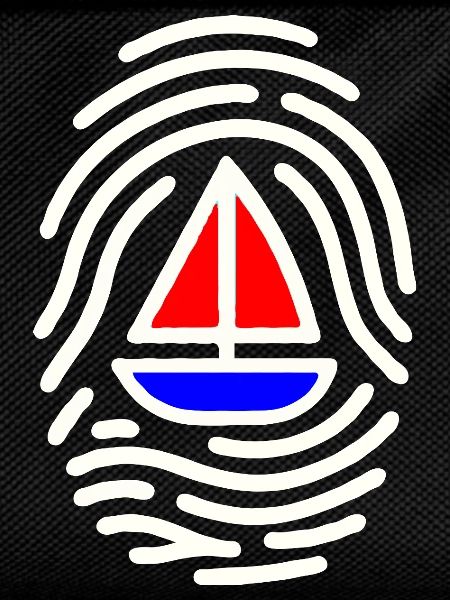 Fingerprint Sailboat Design