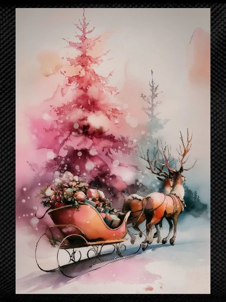Pastel Christmas Sleigh