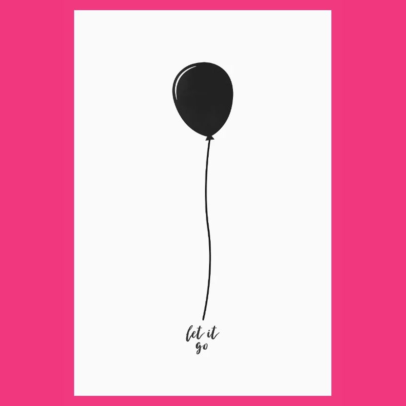 Affiche minimaliste de ballons