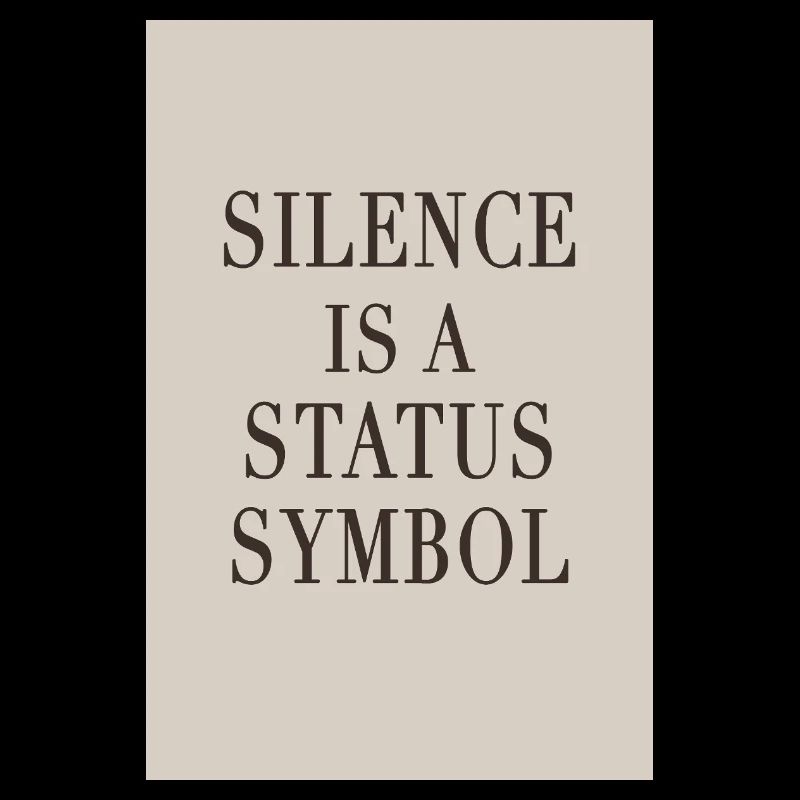 Le silence est un symbole de statut – Luxe silencieux