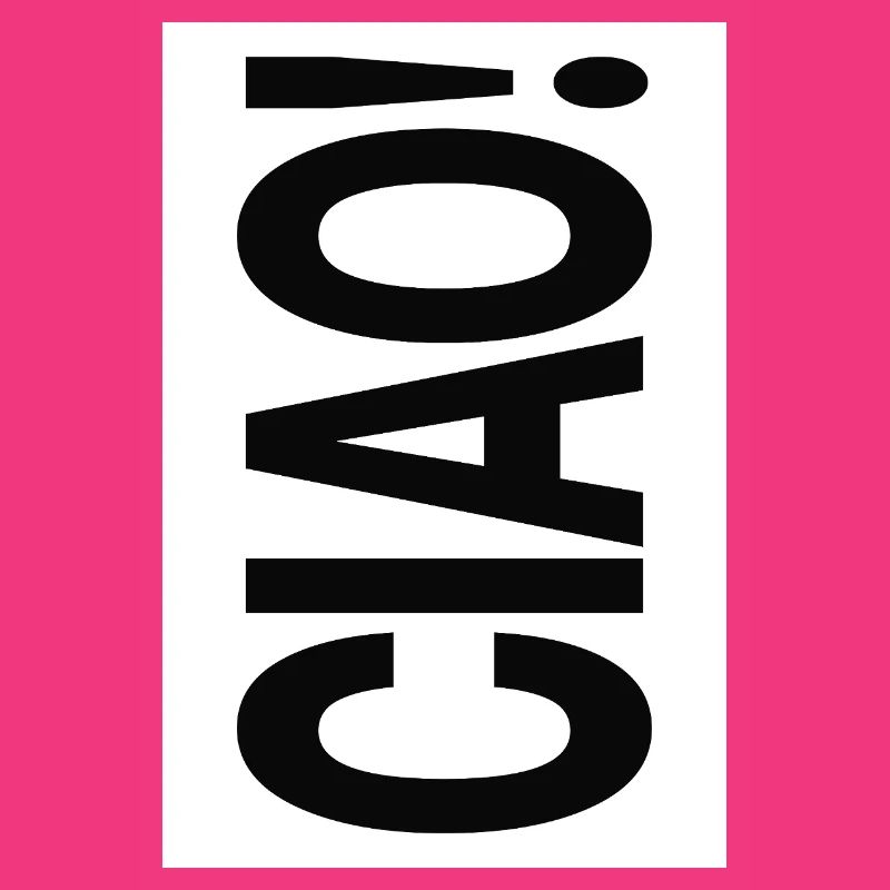 Ciao Typography Vertical Minimal Design