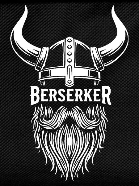 Wikinger-Berserker-Hornhelm-Bart-Maskottchen